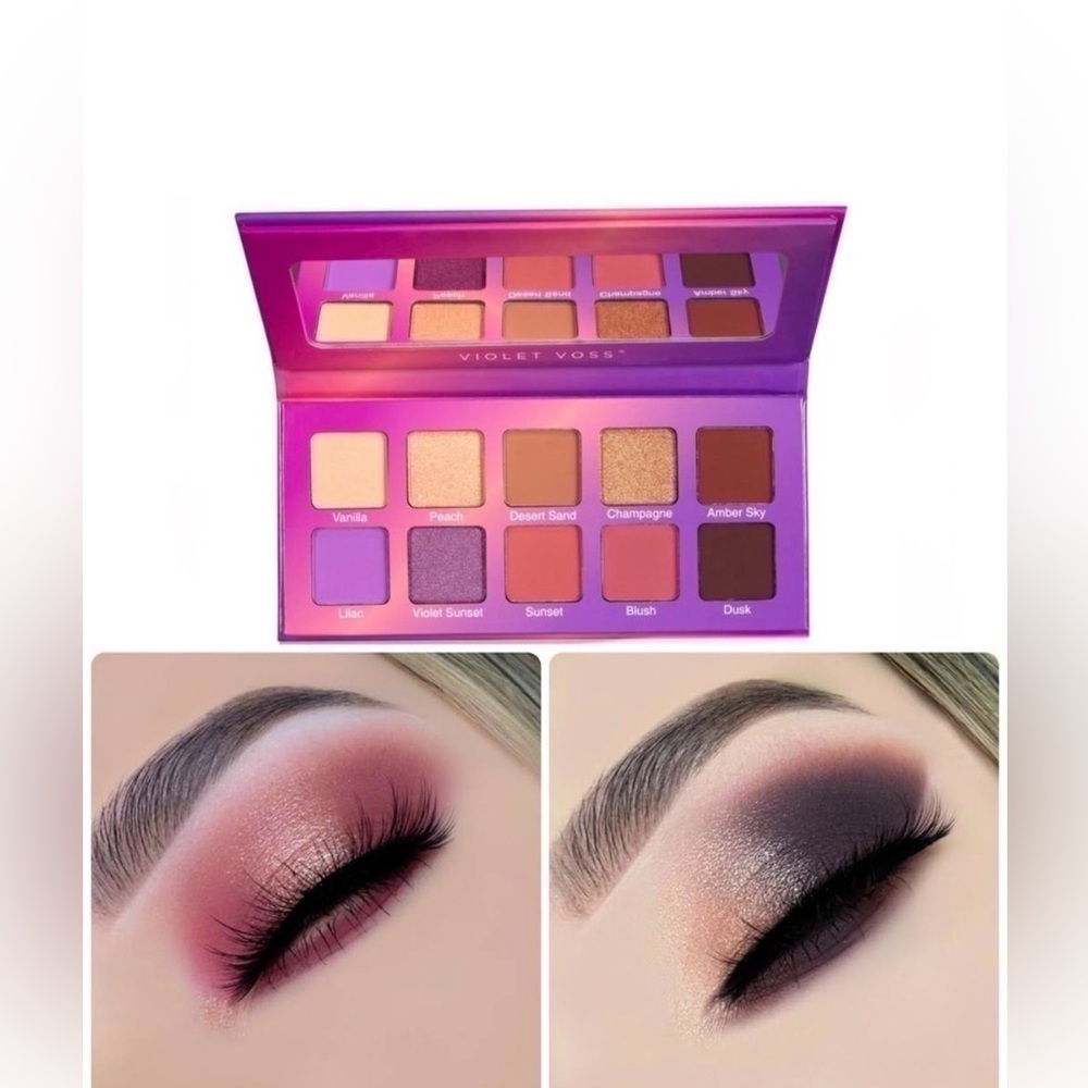NIB Violet Sunset Voss Eyeshadow Colors Palette 10 Pan NEW Colors Make Up